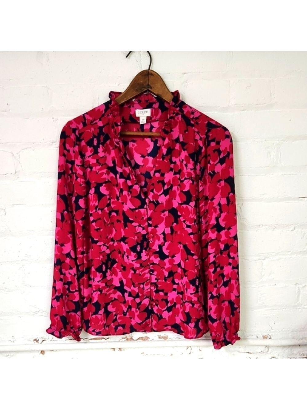 J Crew Women's Pink Floral Top  XS